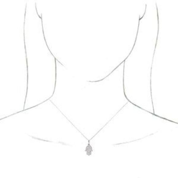 Kazi Luxury 14K Rose Gold .03 CTW Natural Diamond Hamsa Pendant